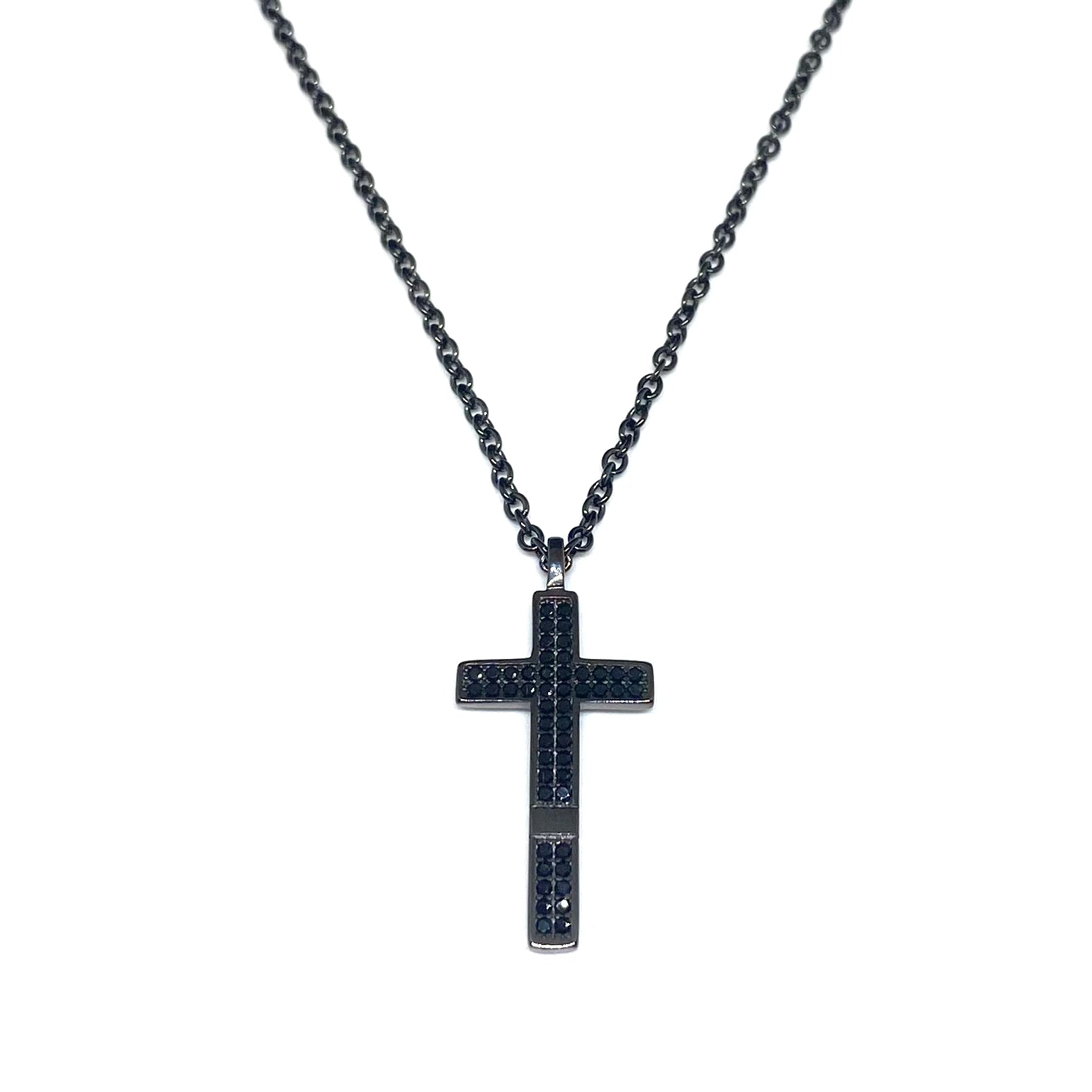 Collana croce - black