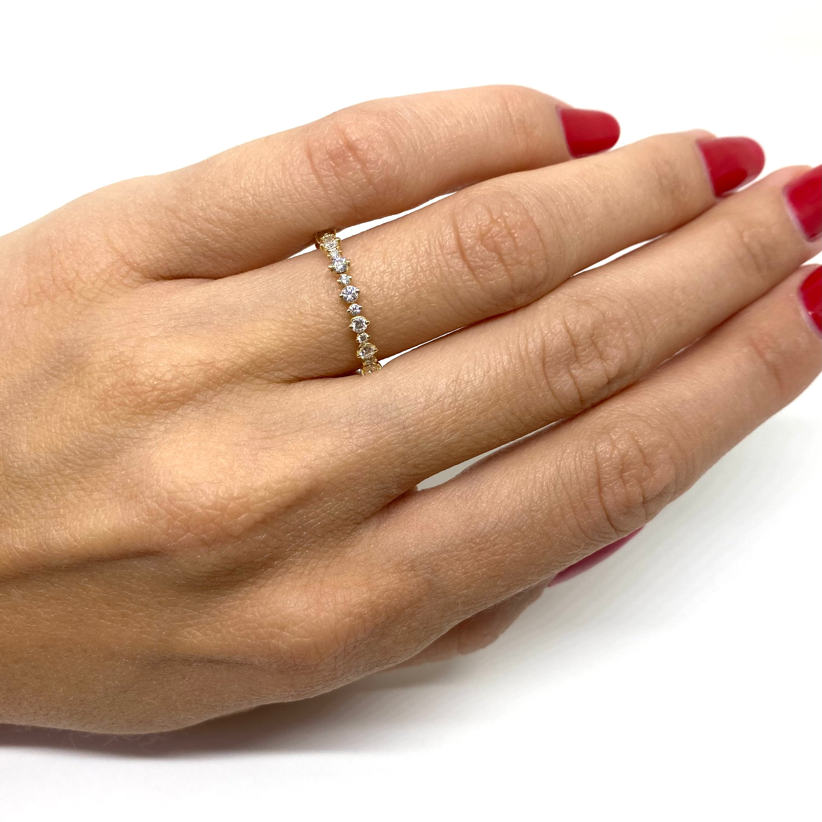 Veretta Minimal Alternata - Oro e Diamanti