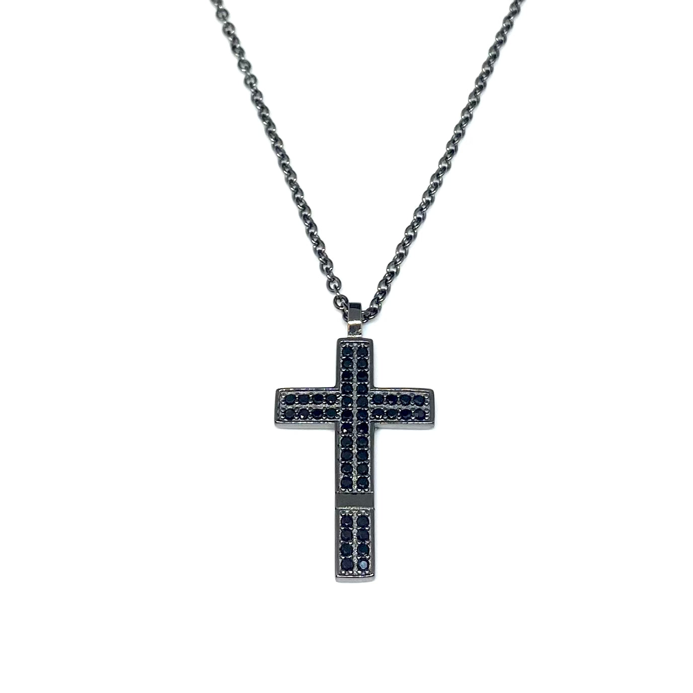 Collana croce - black
