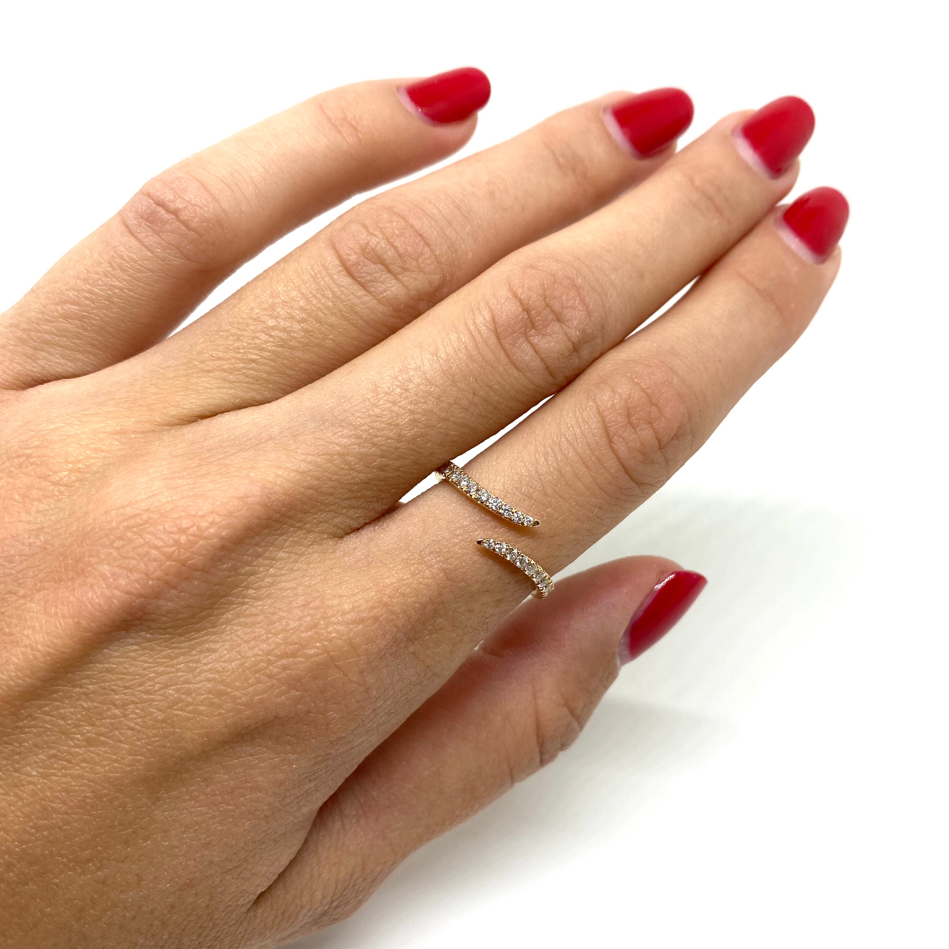 Veretta Serpentino Minimal - Oro e Diamanti
