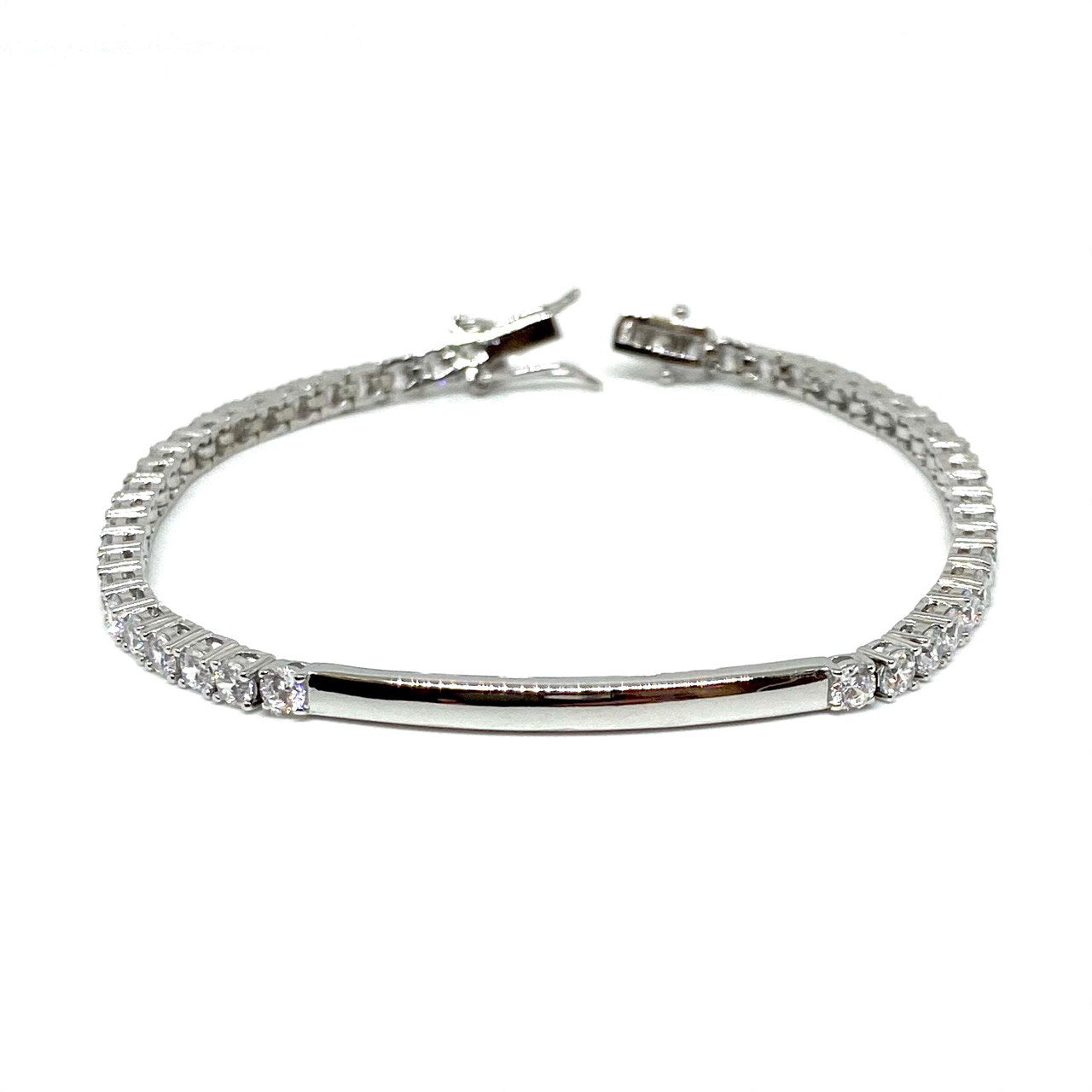 Bracciale tennis con placchetta