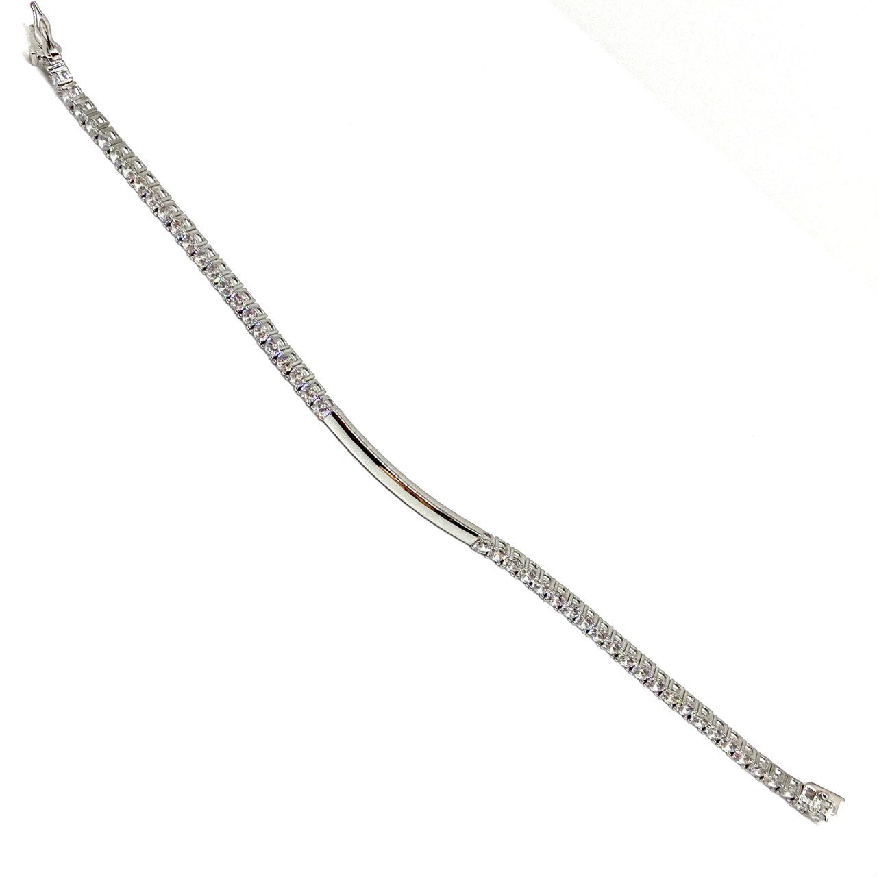 Bracciale tennis con placchetta