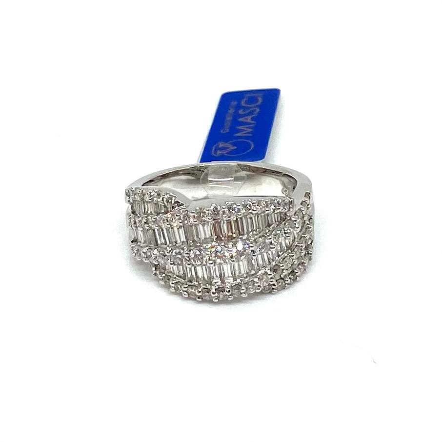 Anello fascia di diamanti -baguette
