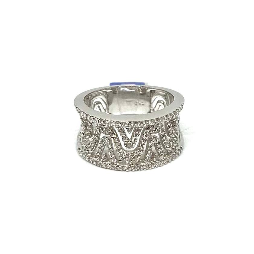 Anello fascia di diamanti - waves