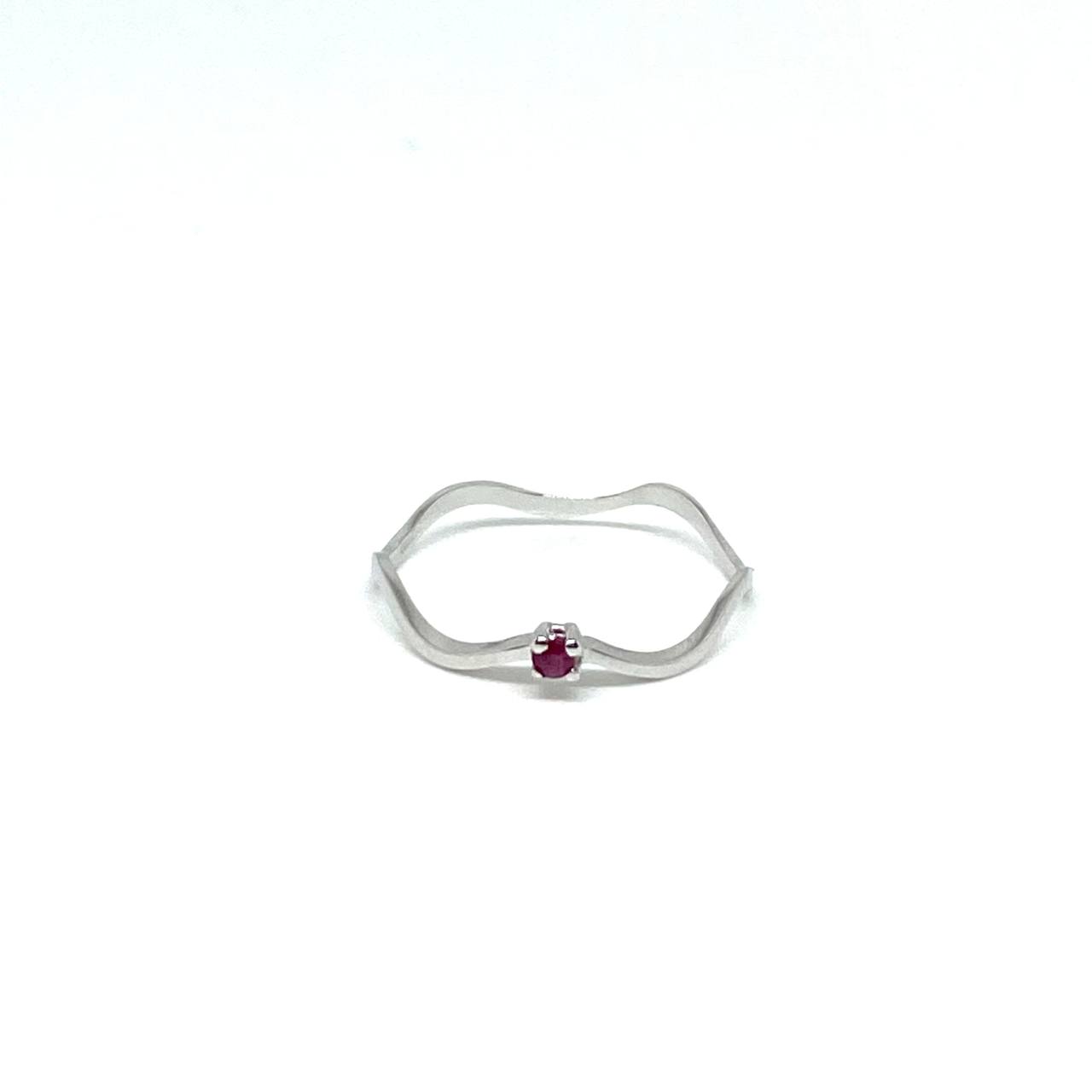 Anello onda - oro bianco