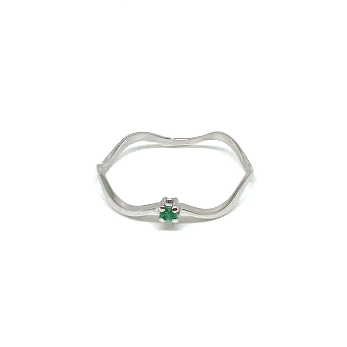 Anello onda - oro bianco