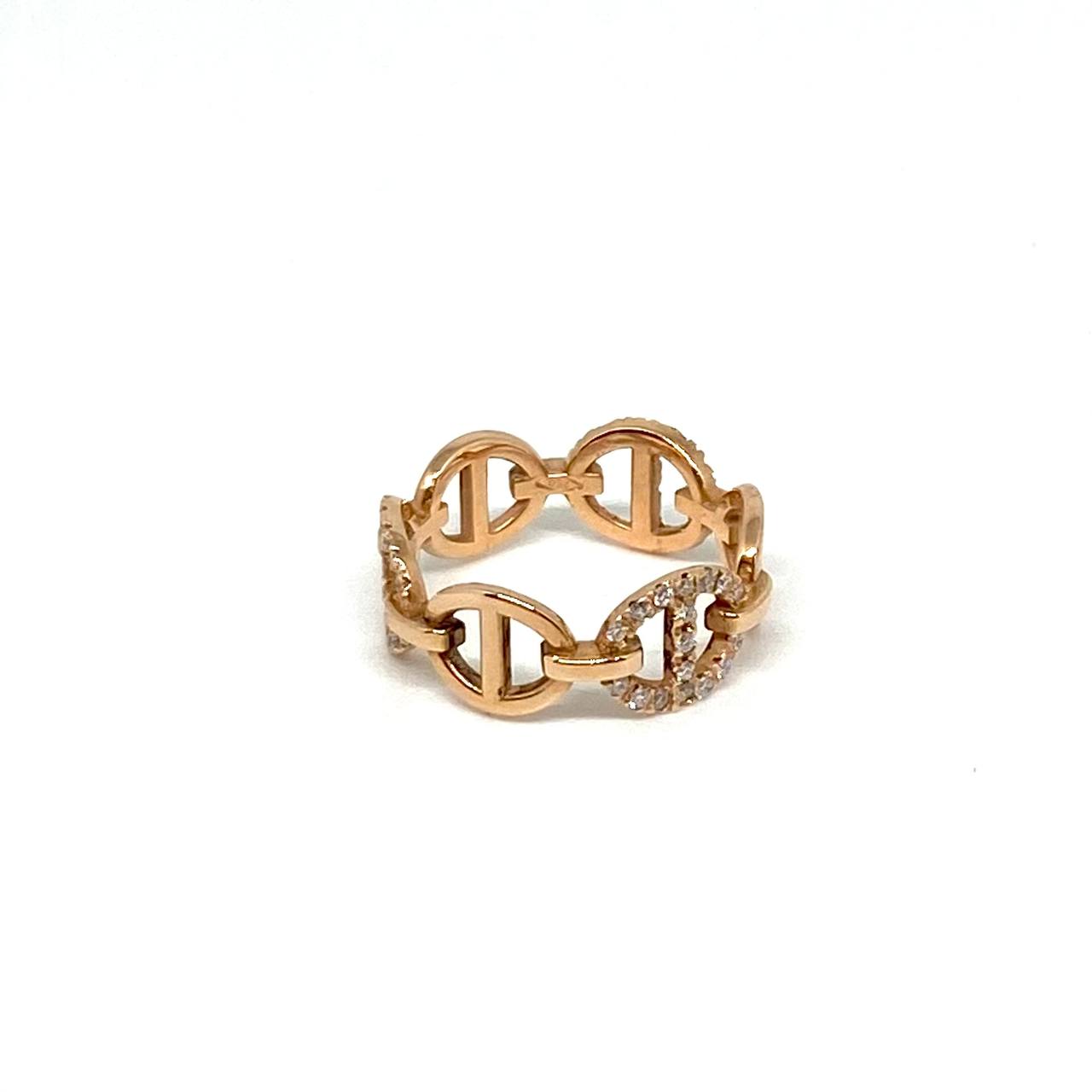 Anello Oro Rosa e Diamanti
