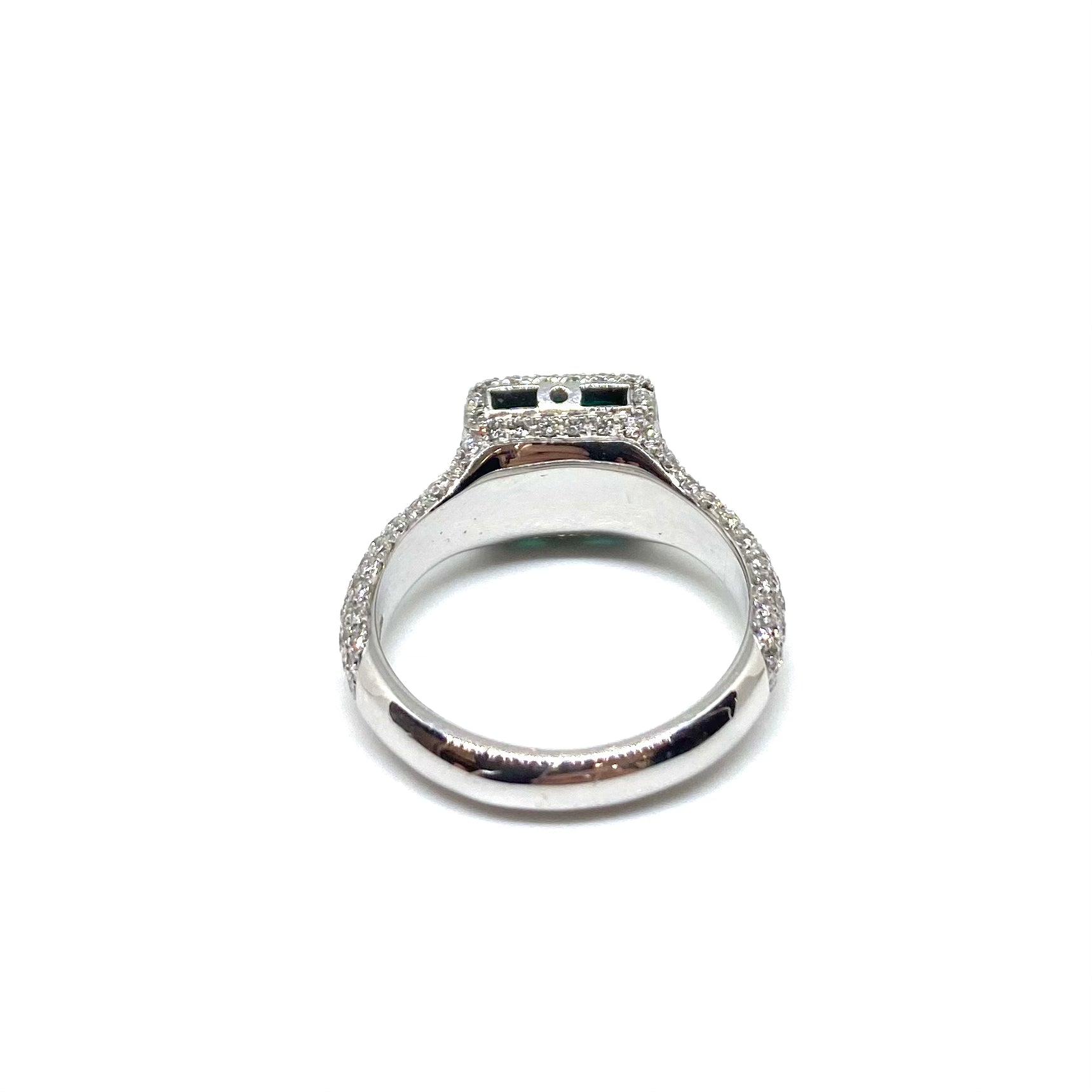 Anello Smeraldo - Pavè di Diamanti