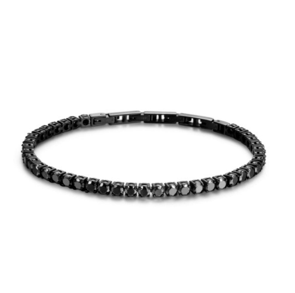 bracciale Tennis Acciaio- Total black Brosway