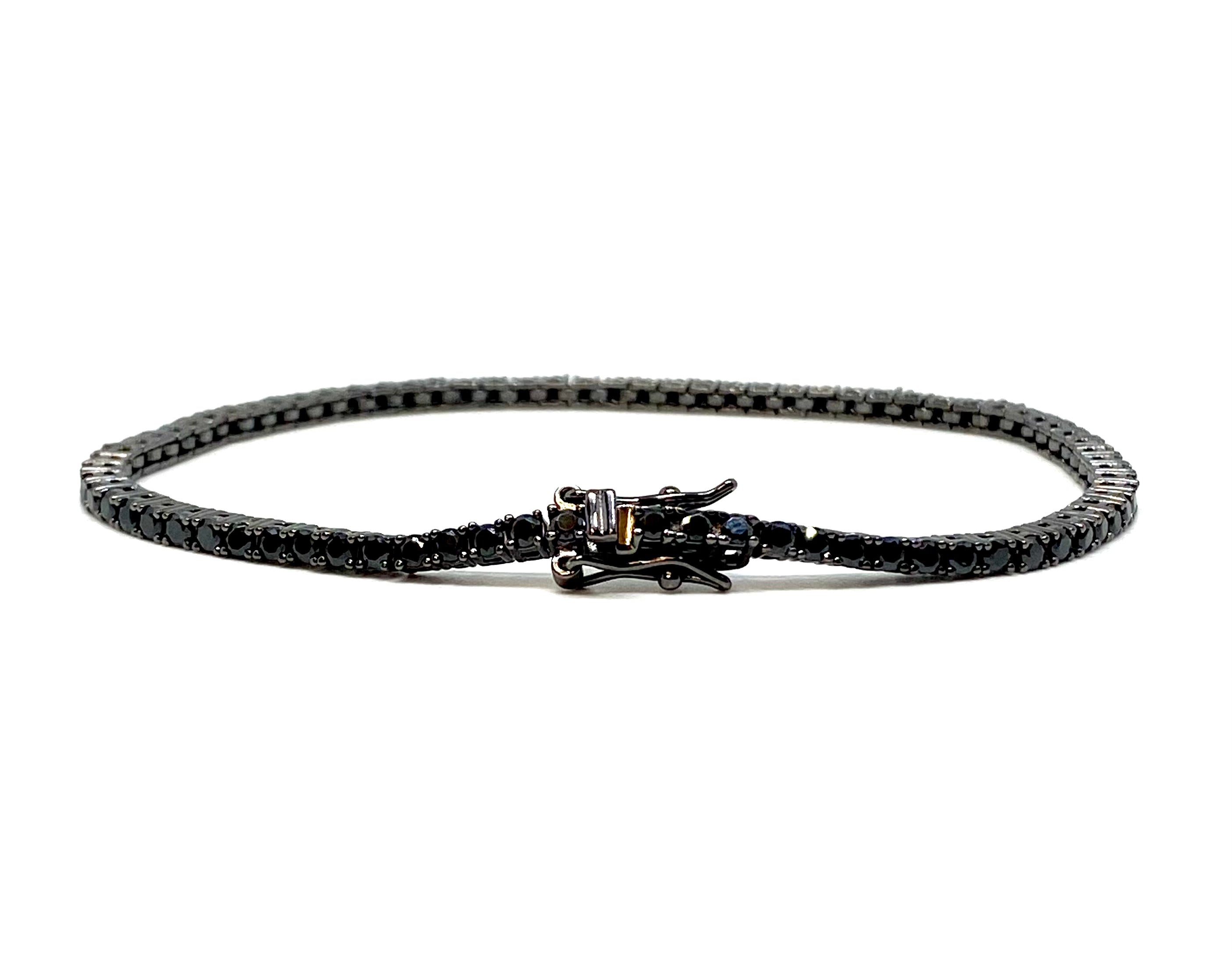 Bracciale Tennis 2MM- Total Black