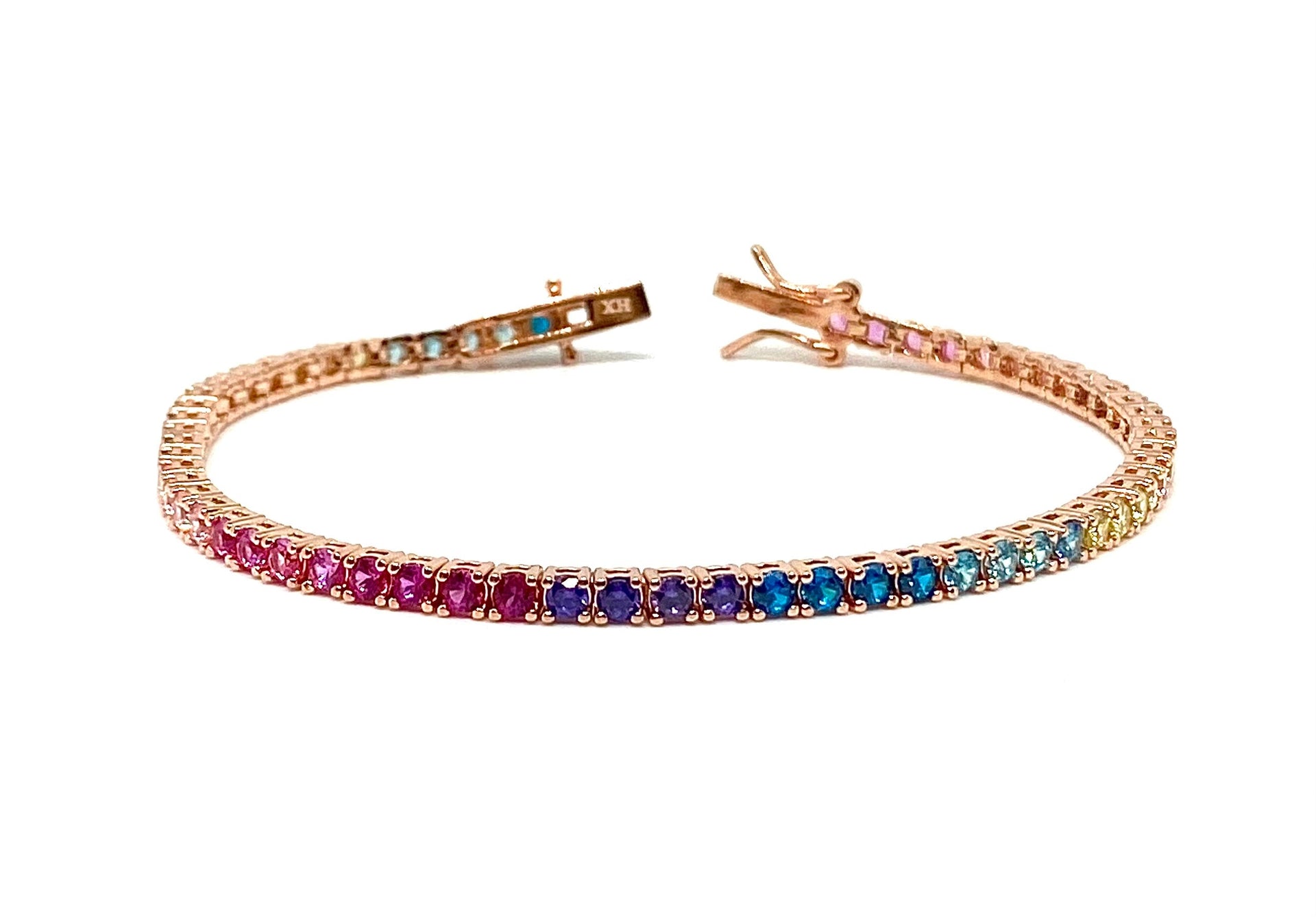 Bracciale Tennis in Argento 925 - Silver e Zirconi Arcobaleno – Gioielleria Esposito Marano