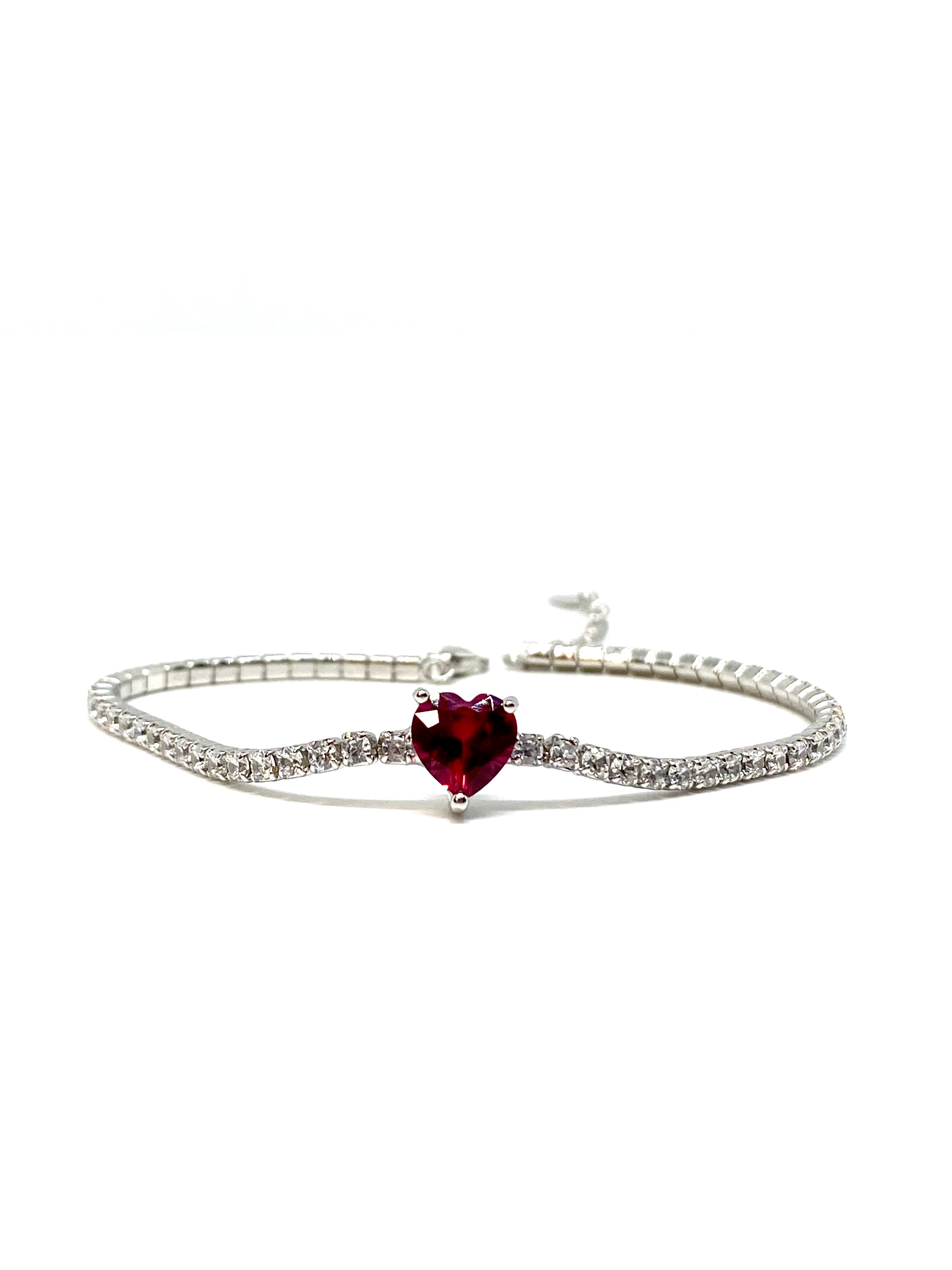 Bracciale Tennis con Cuore