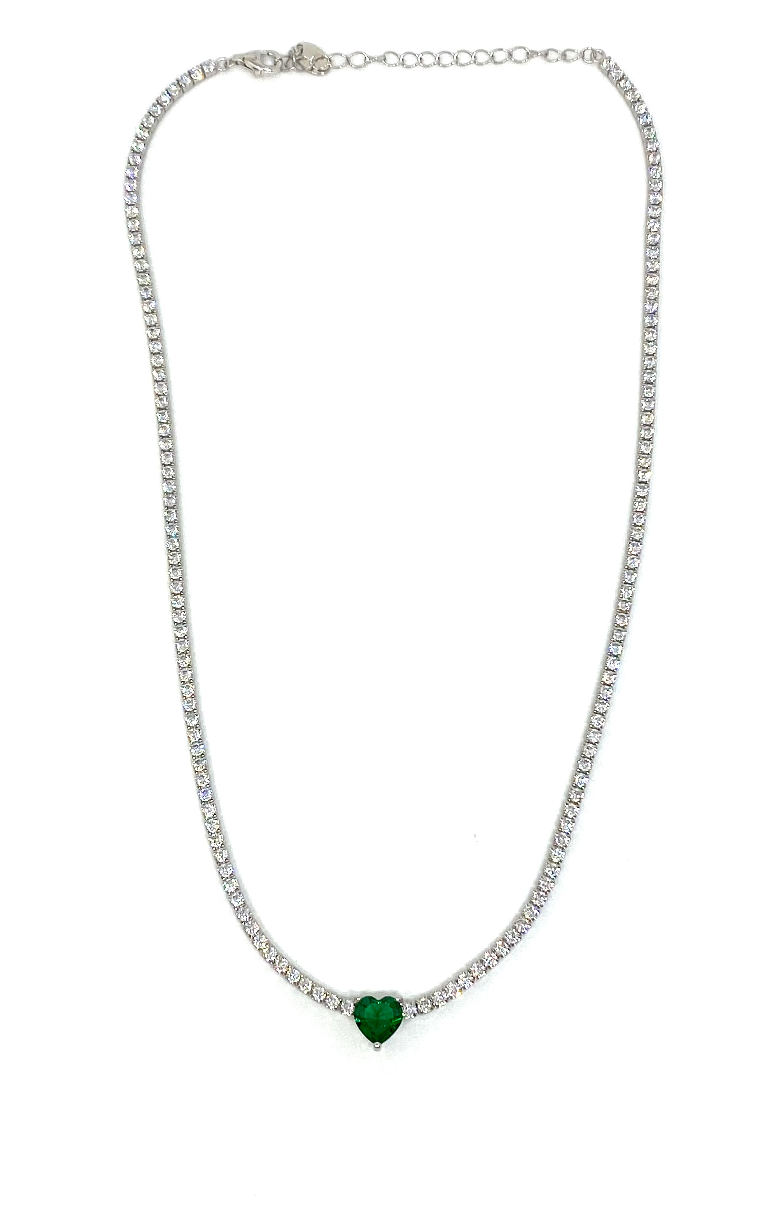 Collana tennis cuore