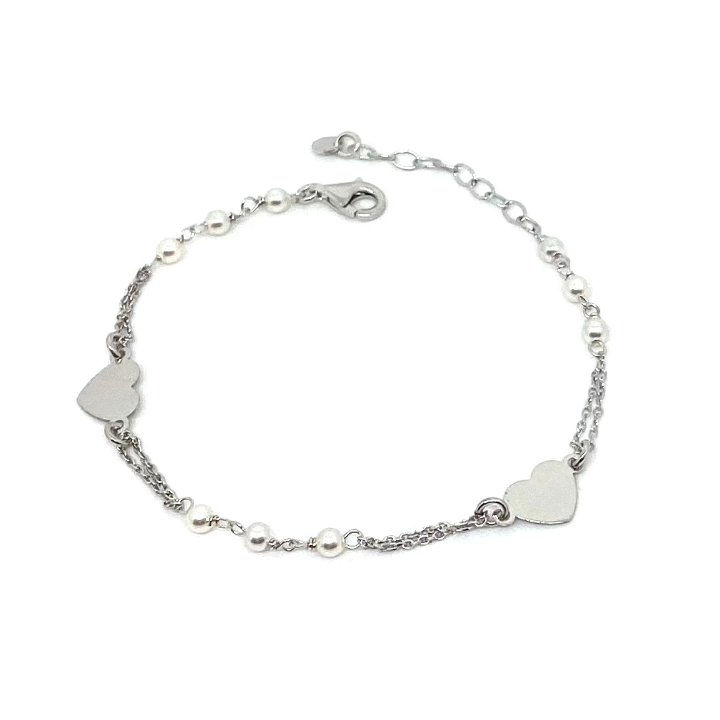 Bracciale Cuori e Perline