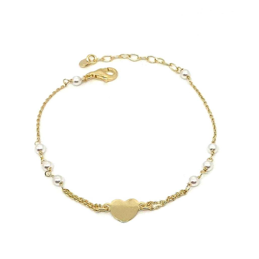 Bracciale Cuori e Perline